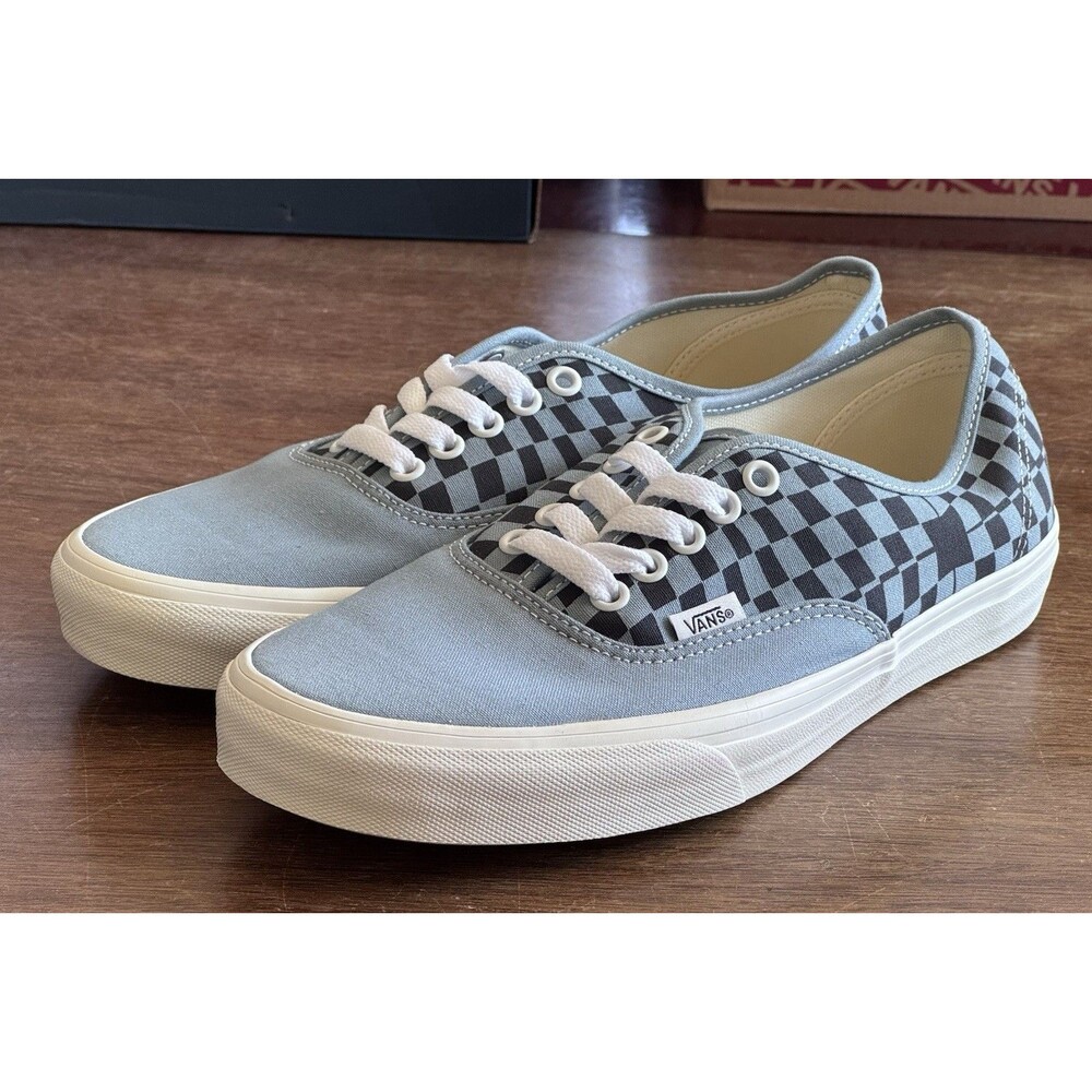 Men’s Size 9 Vans Authentic Warp Check Blue VN000D7YBLU